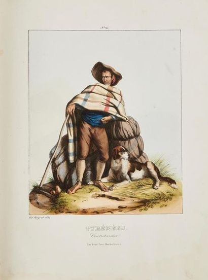 null Edouard PINGRET. Costumes des Pyrennées (sic)... Paris, Gihaut, s.d. (vers 1834)....