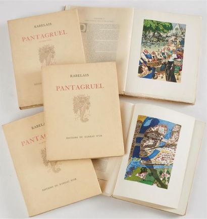 null François RABELAIS. Gargantua. Pantagruel. Paris, Rameau d'or, 1935. 5 volumes...