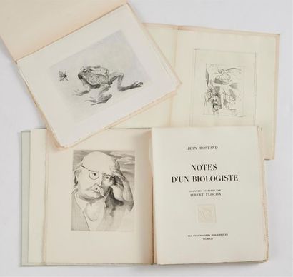 null Jean ROSTAND. Notes d'un biologiste. Paris, Les Pharmaciens bibliophiles, 1954....
