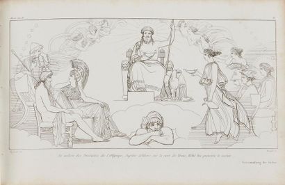 null John FLAXMAN. Oeuvre. Paris, Réveil, Audot, 1836. 2 volumes in-8 à l'italienne,...