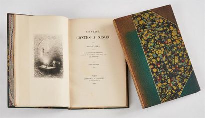 null Emile ZOLA. Nouveaux contes à Ninon. Paris, Conquet, 1886. 2 volumes in-8, demi-maroquin...