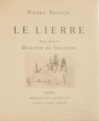 null Pierre BRISSON. Le Lierre. Paris, Imprimerie Nationale, André Sauret, 1953....