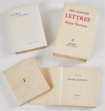 null Paul LÉAUTAUD. Lettres à Marie Dormoy. Paris, Albin Michel, 1966. In-8, broché.	
EDITION...
