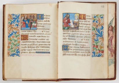 null MANUSCRIT . HEURES A L'USAGE DE ROME. Bourgogne, fin XVe siècle, vers 1480 ....
