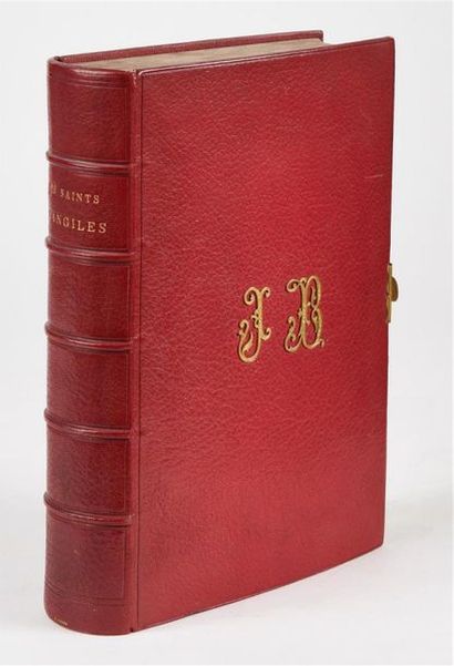 null Les SAINTS EVANGILES. Paris, Garnier, 1858. 2 tomes en un volume grand in-8,...