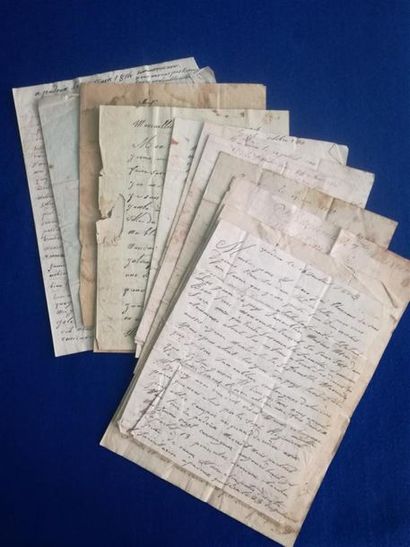 null SOLDATS. Ensemble de 13 lettres manuscrites de soldats durant les campagnes...