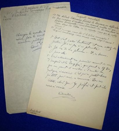 null AUDIBERTI (Jacques) poète et écrivain français (1899-1965)
Manuscrit autographe...