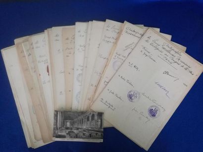 null GUERRE 1914-1918. Documents intitulés " Autographes de leurs excellences, Messieurs...