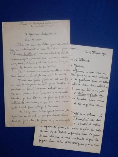 null FORT (Paul) poète et dramaturge français (1872-1960). 2 documents. 
L.A.S. à...