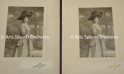 null NADAR

"Portrait de Mlle Ogelly" au théâtre de l'Athénée c 1910. 2 Epreuves...