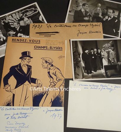 null CINÉMA: « Rendez-vous aux champs Elysées » de Jacques Houssin c.1937 avec Jules...