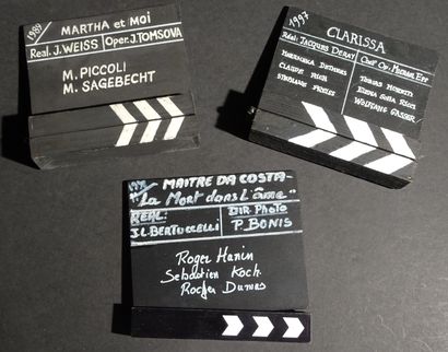 null CLAPS DE FIN DE TOURNAGE 3 claps de fin de tournage des films « Martha et moi »,...