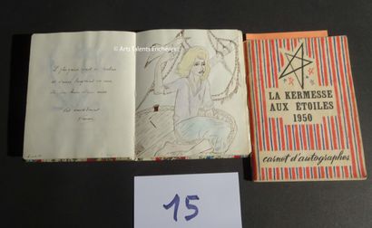 null LA KERMESSE AUX ETOILES circa 1950 Autograph book with signatures of artists...