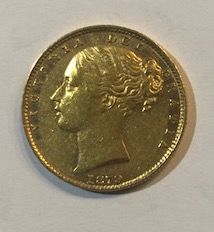 null Gold coin. Australia

One gold coin, Sovereign Gold Victoria young head - Reverse...
