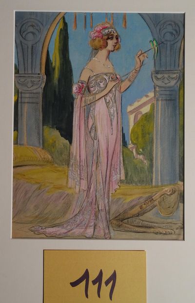 BETOUT BETOUT Charles ( 1869-1945 )

" Danseuse à la robe rose argentée". c.1900....