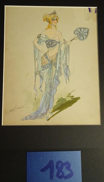 MINON MINON

"Danseuses à l'éventail " c.1880. Maquettes de costume pour une revue....