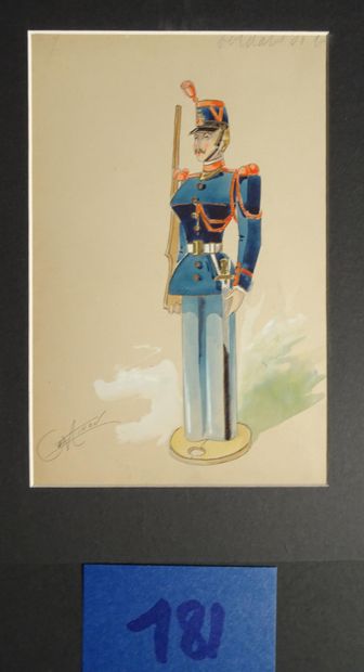 MINON MINON

"Peintre, jouet, le Tonkin, serrurier " c.1880. Maquettes de costume...