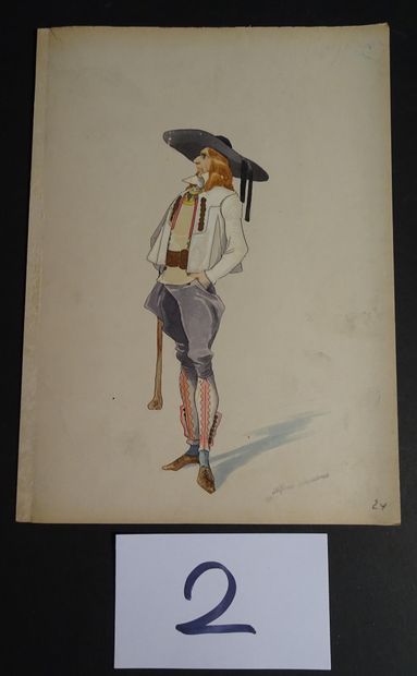 CHOUBRAC CHOUBRAC ALFRED ( 1853-1902 ) 
"Les Breton, costumes de scénes " c.1900....