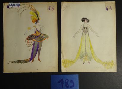 BENDA BENDA GEORGES KUGELMANN ( 1883-1954 )

"Danseuses de revues" c.1915. Ensemble...