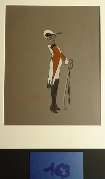 ZINOVIEW ZINOVIEW ALEXANDRE ( 1889-1977)

"La golfeuse : Oiseau " c. 1920. Crayon,...