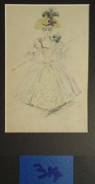 JAPHET JAPHET

Model of a costume for the Paris Opera, 19th century. Gouache and...