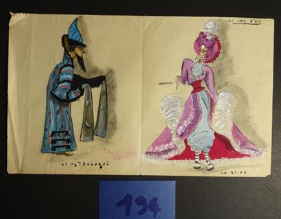 null OPERA "LE COQ D'OR"

c.avril 1906. Gouache et crayon, annottées "la Reine" et...
