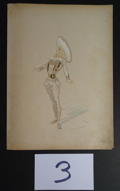 CHOUBRAC CHOUBRAC ALFRED ( 1853-1902 )

"Les Breton, costumes de scénes " c.1900.

Ensemble...