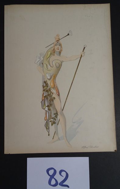 CHOUBRAC CHOUBRAC ALFRED ( 1853-1902 )

"La peintre " c.1900. Costume créé pour le...