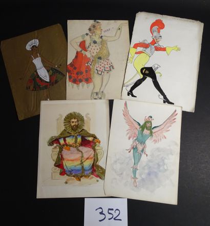 MUSIC-HALL AND SHOWS

Set of 24 gouaches...