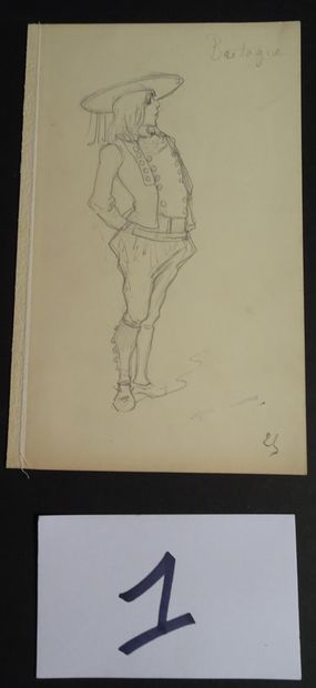 CHOUBRAC CHOUBRAC ALFRED ( 1853-1902 )

"The Breton, costumes of scenes " c.1900.

Set...