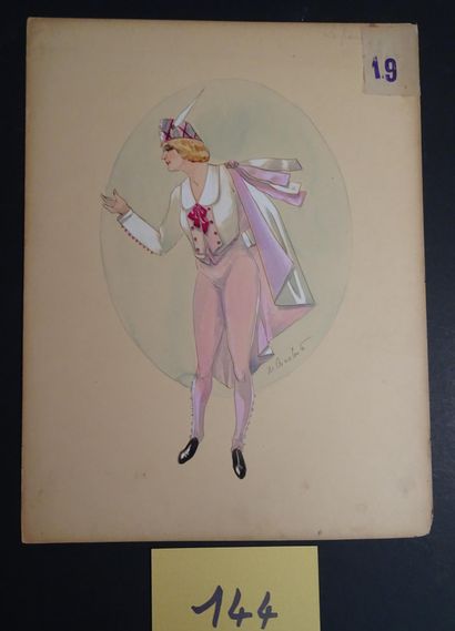 CANABOTE CANABOTE

Set of 4 gouaches for a show c.1920 of which one signed. 40 x...