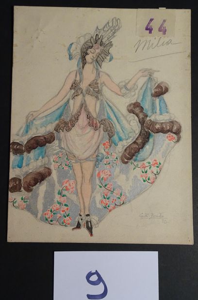 BENDA BENDA GEORGES KUGELMANN ( 1883-1954 ) 
"Portrait de la célébre danseuse Milvia"...