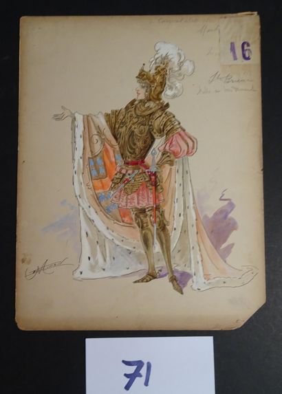MINON MINON

"The knight" c.1880 for a review "Sleeping Beauty". Watercolor gouache,...