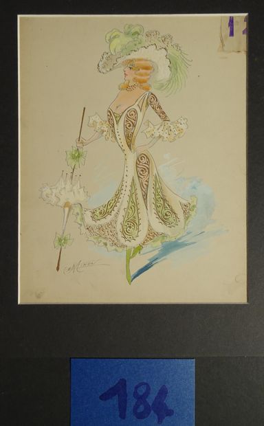 MINON MINON

"Danseuses à l'ombrelle " c.1880. Maquettes de costume pour une revue....