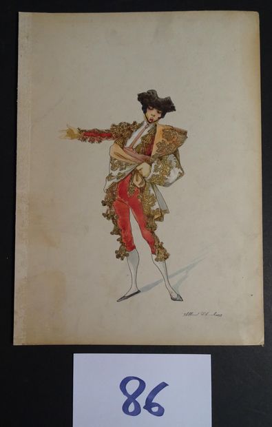 CHOUBRAC CHOUBRAC ALFRED ( 1853-1902 )

"Matador "c.1900. Costume créé pour le music-hall....