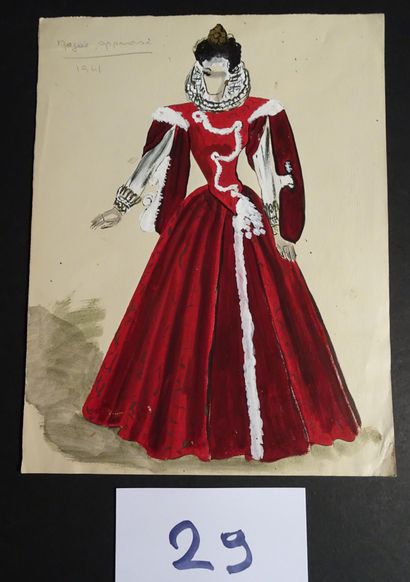 FEAU FEAU ROBERT 

"La mégére apprivoisée" by Gaston Baty c.1941. Dress created for...