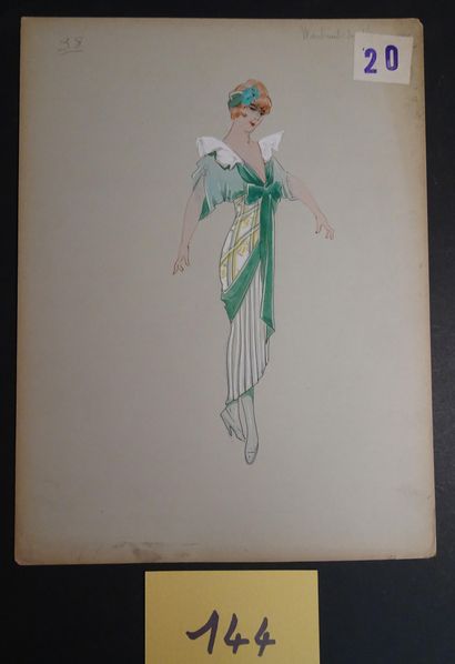 CANABOTE CANABOTE

Set of 4 gouaches for a show c.1920 of which one signed. 40 x...