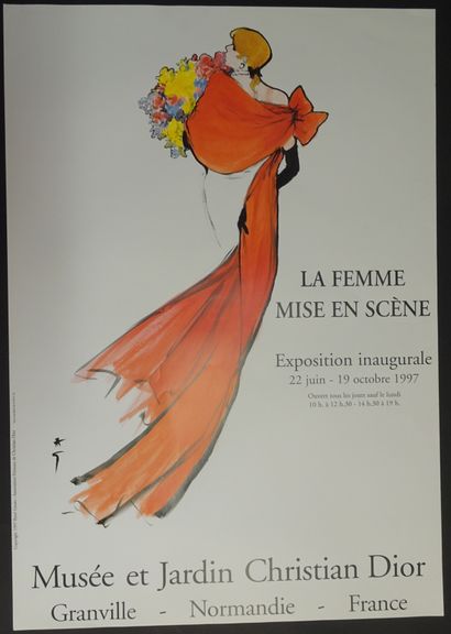 null GRUAU - Affiche pour l'exposition inaugurale du Musée Christian Dior à Granville....