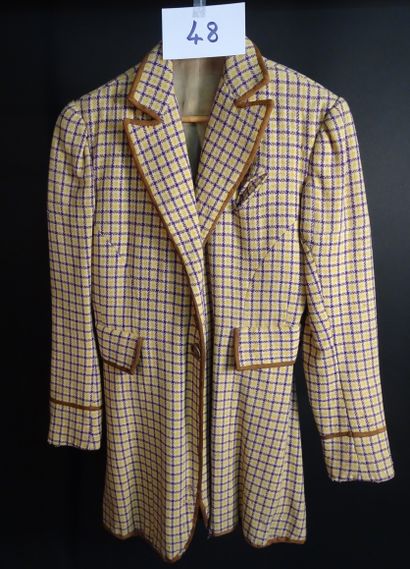 null MANTEAU pied de poule vers 1950 + une redingote.