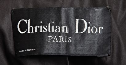 null CHRISTIAN DIOR. Manteau en vison Haute Couture, boutons ciglés CD. Griffe noire,...