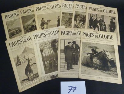 null Pages de Gloire. Magazine from December 6, 1914 to January 21, 1917. 72 issues,...