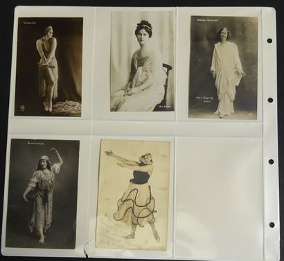 null BALLETS ET ARTISTES RUSSES. Ensemble de 11 cartes postales 1900-1920. L’ens...