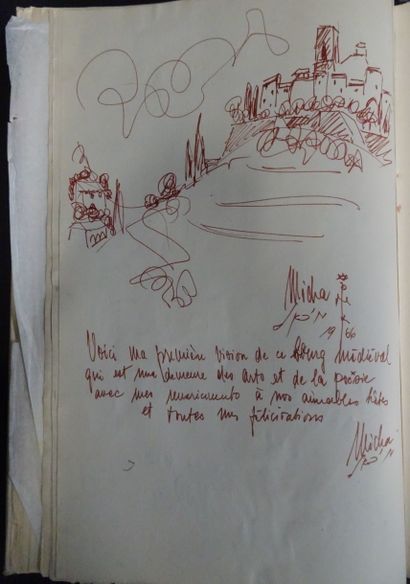 null Guestbook of an important art gallery, Mariette Giraud in Saint-Paul de Vence...