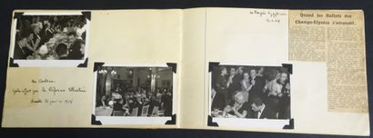 null BALLETS DES CHAMPS ELYSÉES. Notebook of the tour of the Champs Elysées in 1948...