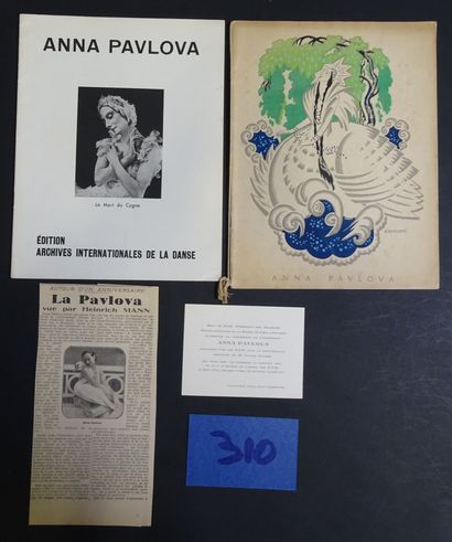 null ANNA PAVLOVA. Programme daté juin 1921, Anna Pavlova au Palais du Trocadéro,...