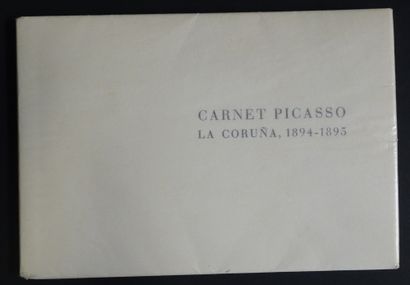 null 
PICASSO. Carnet Picasso " La Coruna" 1894-1895,.Dédicacé par Picasso le 2/01/1973...