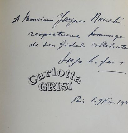 null OPERA de Paris. Serge LIFAR "Ma vie" dédicacé à Michel-Georges Michel par Serge...