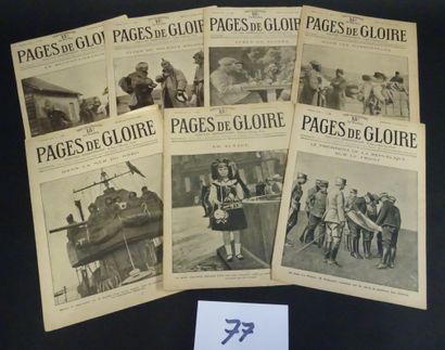 null Pages de Gloire. Revues du 6 décembre 1914 au 21 janvier 1917. 72 numéros, nombreuses...