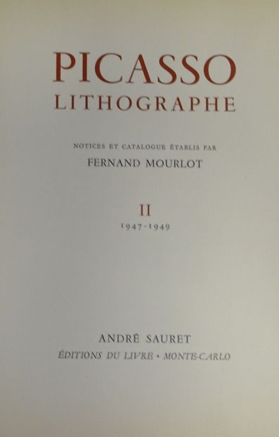 PICASSO Lithographe. Fernand Mourlot, éditeur....