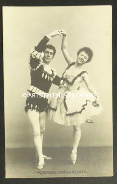 null PHOTOGRAPHY. Ballets Russes by Serge de Diaghilev. NIJINSKI and a dancer around...